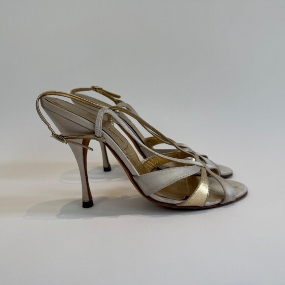 Dolce & Gabbana Beige Slingbacks with Gold Accent, EU 40 - Picture 4 of 16